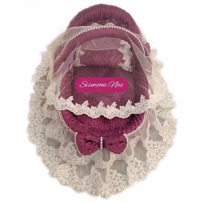 کریر  نوزاد پرنسسی گهواره ای حصیری (ارسال با تیپاکس)