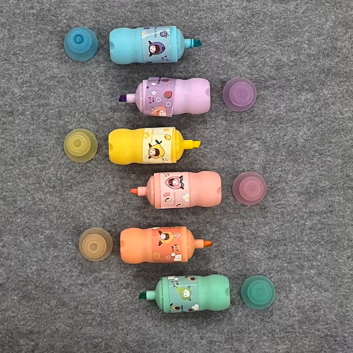 ماژیک هایلایت طرح بطری نوشابه بسته بندی 6 عددی