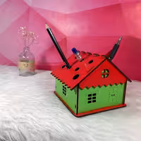 کلبه چوبی جامدادی029-ماکت کلبه-کلبه چوبی دکوری-خانه چوبی جامدادی-ماکت گلدونه