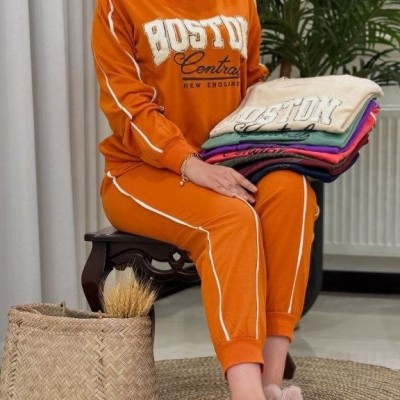 بلوز و شلوار پاییزه پنبه کرکی مدل BOSTON
