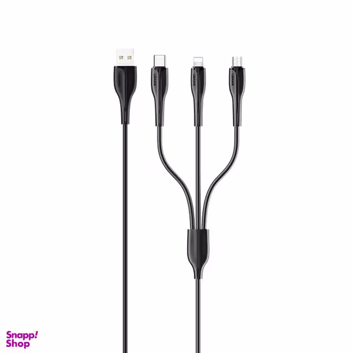 کابل تبدیل USB به Micro USB /Lightning /USB-C یوسمز (Usams) مدل Us-Sj374 U38 به طول 1m