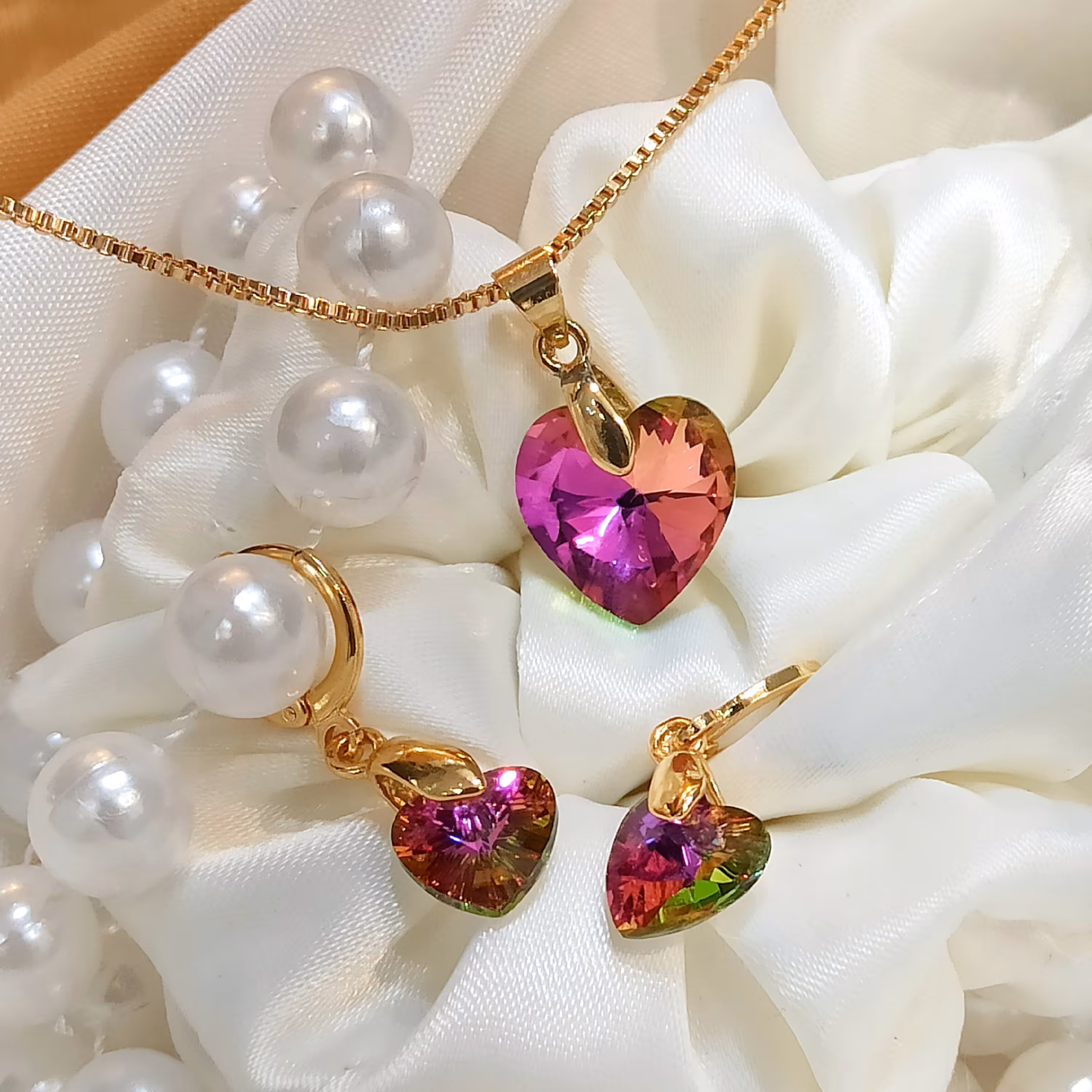 زیورآلات ژوپینگ esنیم ست سوارسکی  ژوپینگ 