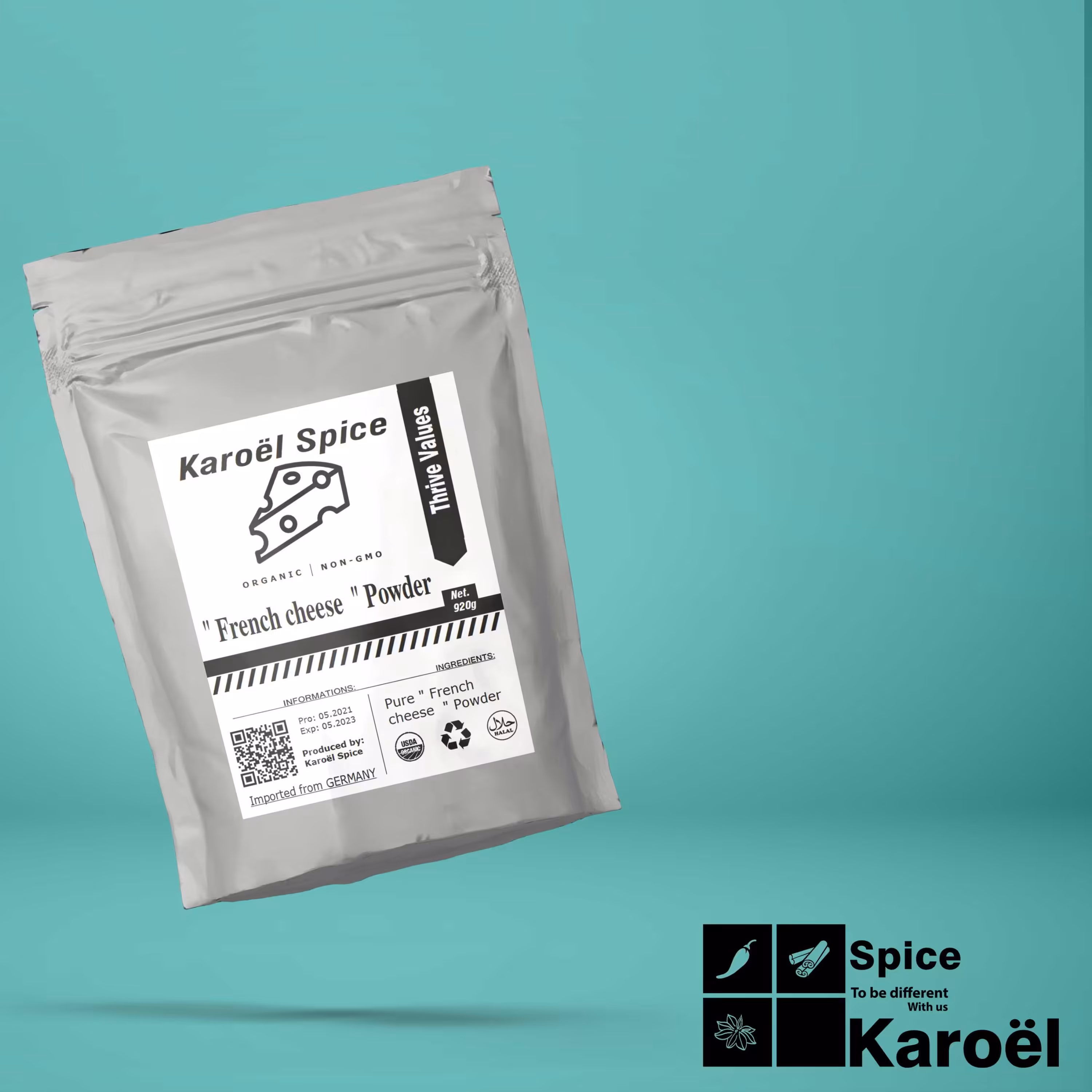 پودرپنیرفرانسوی500گرم(محصول آلمان)کاروئل اسپایس