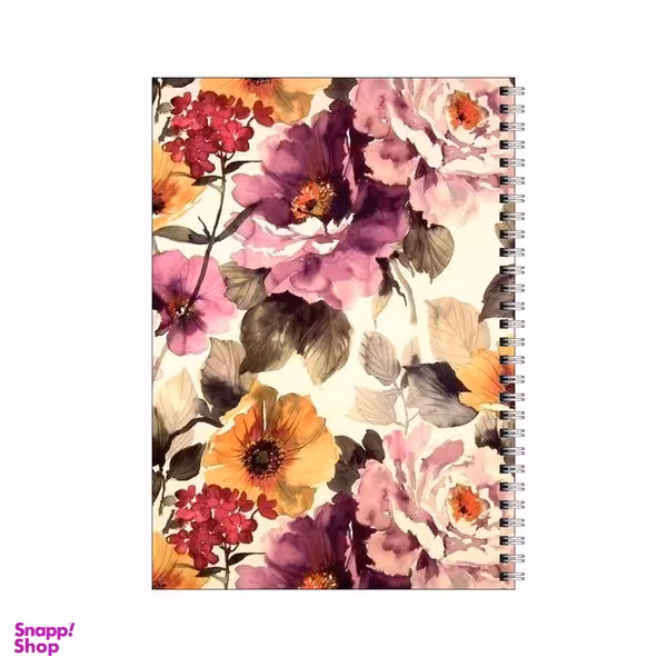 دفتر مشق 100 برگ بامبیلیپ طرح پترن گل گلی کلاسیک کد 1145112