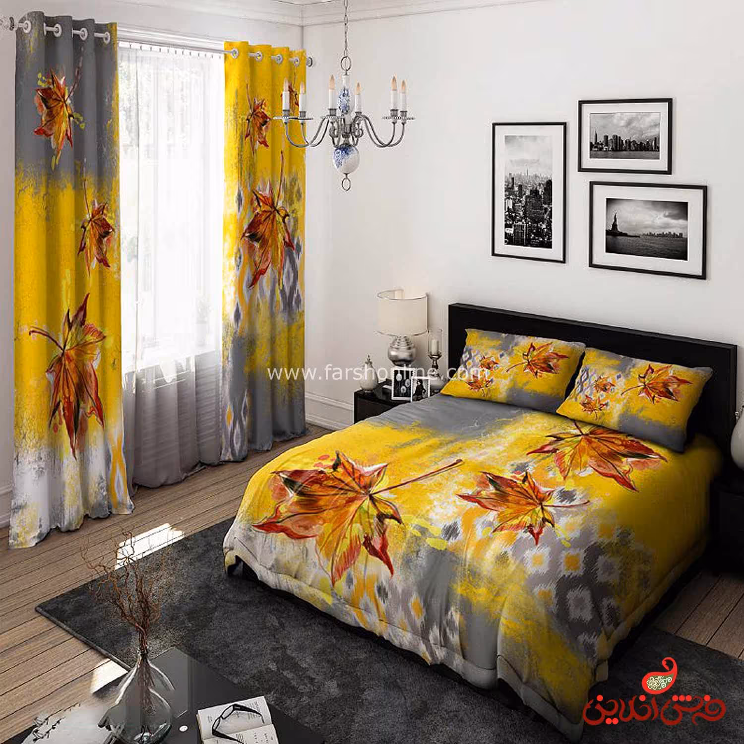 روتختی طرح برگ های پاییزی کد 15311