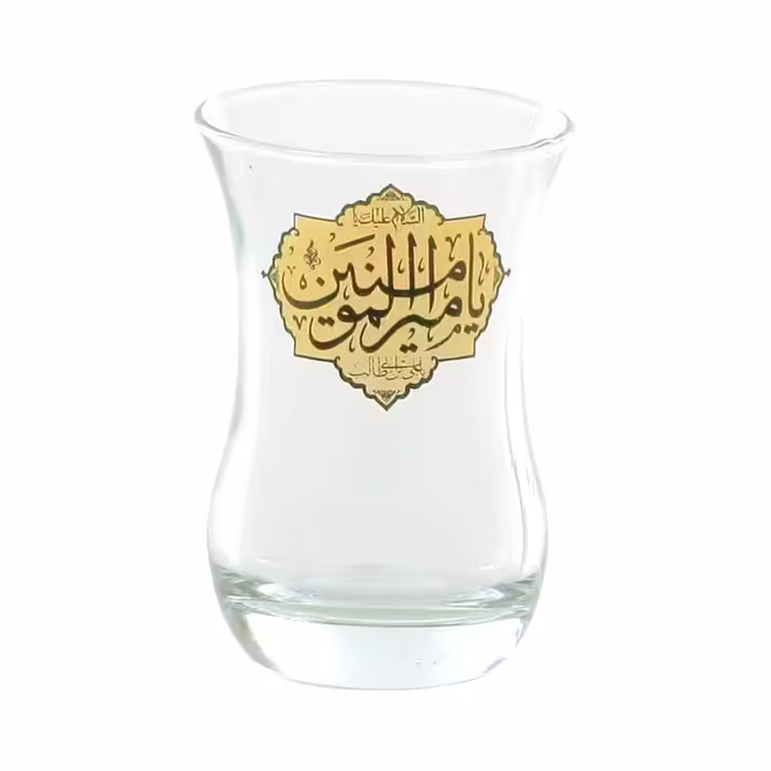 استکان مدل کمر باریک طرح مذهبی السلام علیک یا امیرالمومنین کد 30002051 بسته 6 عددی