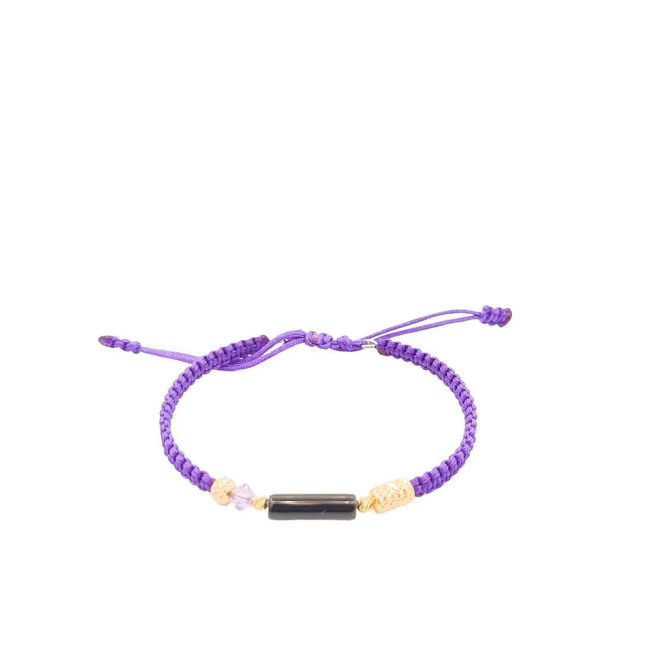 دستبند طلای 18 عیار تلفیقی سنگ و بند پارچه ای  کدDP38