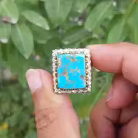 انگشتر  فوق کلکسیونی فیروزه اصل نیشابور