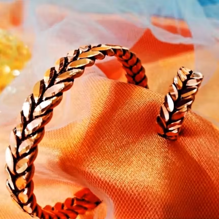 نیم ست گندمی آینه ای