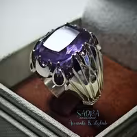 انگشتر آمتیست طبیعی