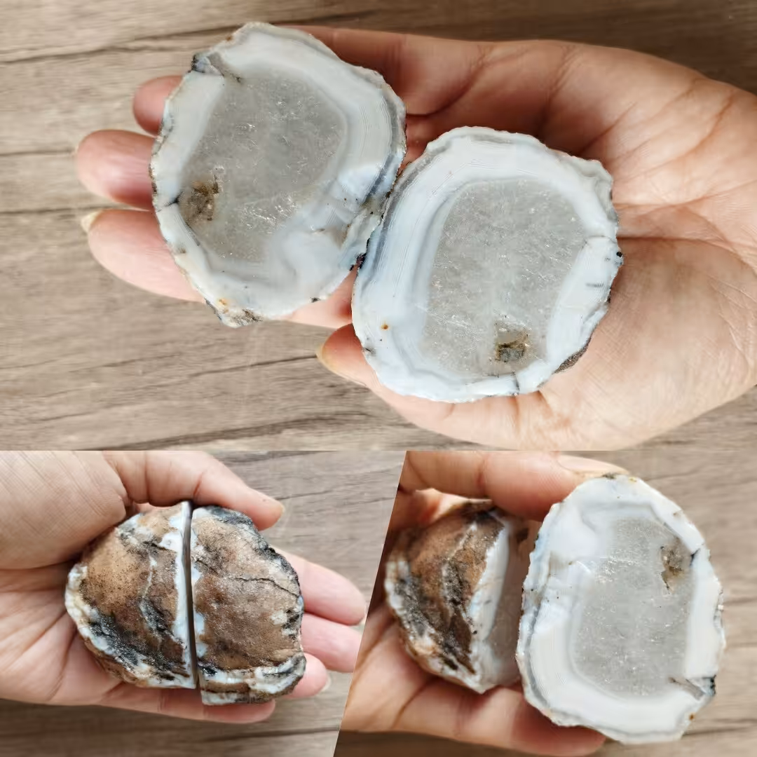 سنگ عقیق توپی سلیمانی و ژئود بسیار زیبا معدنی و اصل با خواص بسیار این سنگ