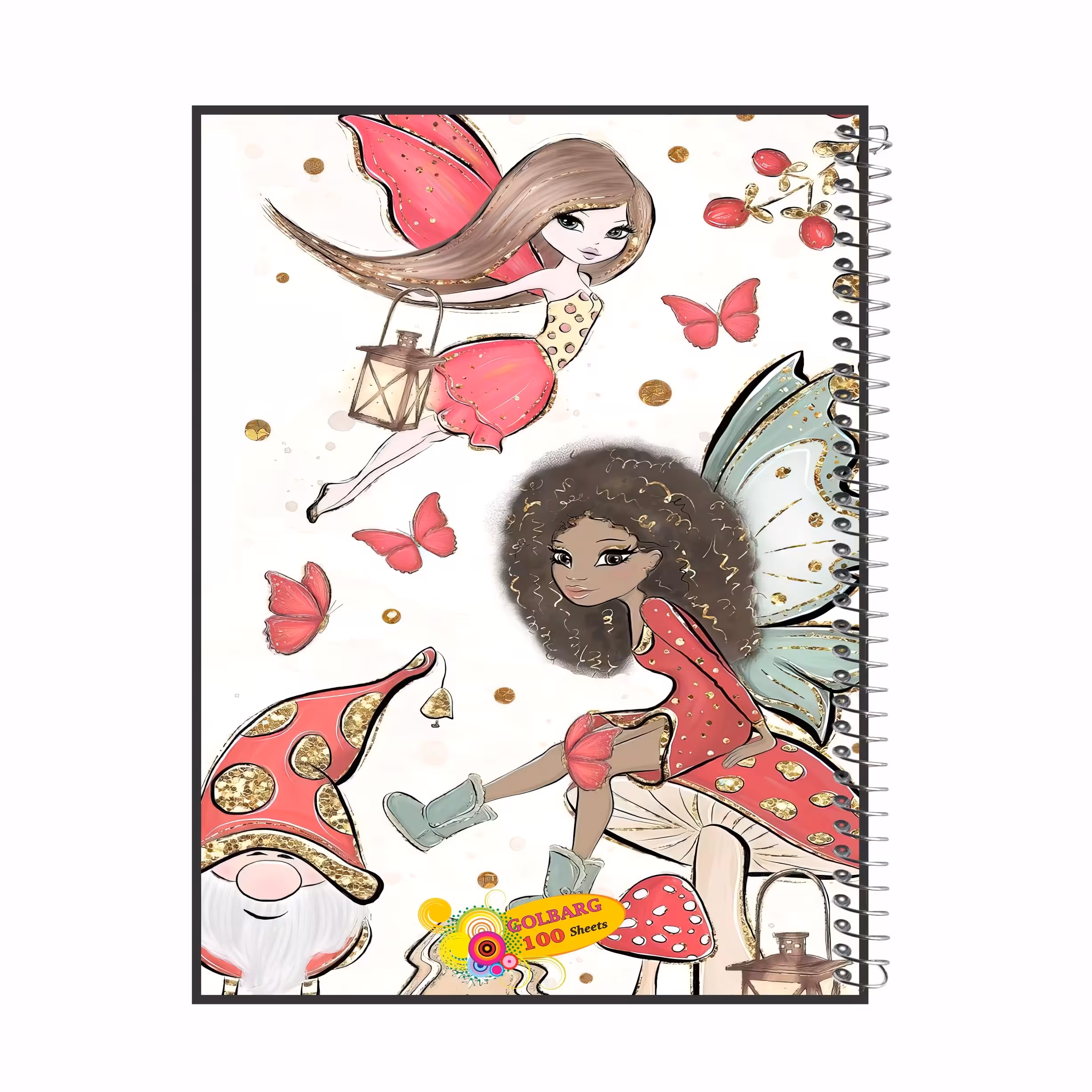 دفتر مشق 100 برگ طرح دخترانه جلد گلاسه کد  742