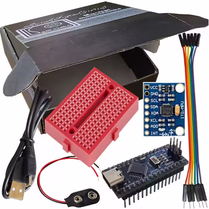 کیت آموزش ماژول ژیروسکوپ مهندسیکا با ماژول آردوینو نانو مدل GYRO_6050/6500