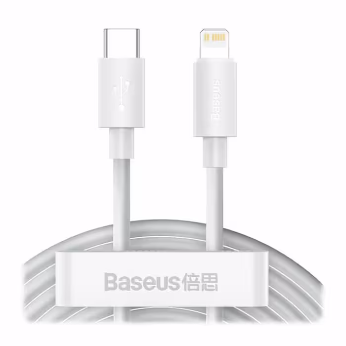 کابل تبدیل Type-C به Lightning بیسوس Simple Wisdom TZCATLZJ-02 بسته 2 عددی