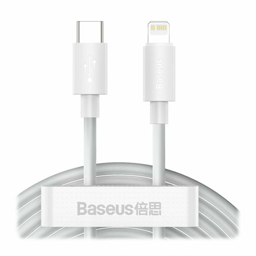 کابل تبدیل Type-C به Lightning بیسوس Simple Wisdom TZCATLZJ-02 بسته 2 عددی