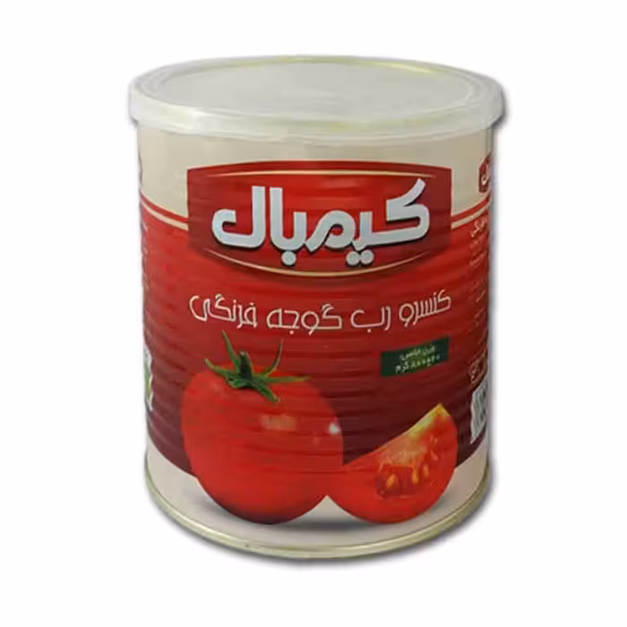 کنسرو رب گوجه فرنگی کیم بال با درب فلزی آسان بازشو و درب رویی پلاستیکی