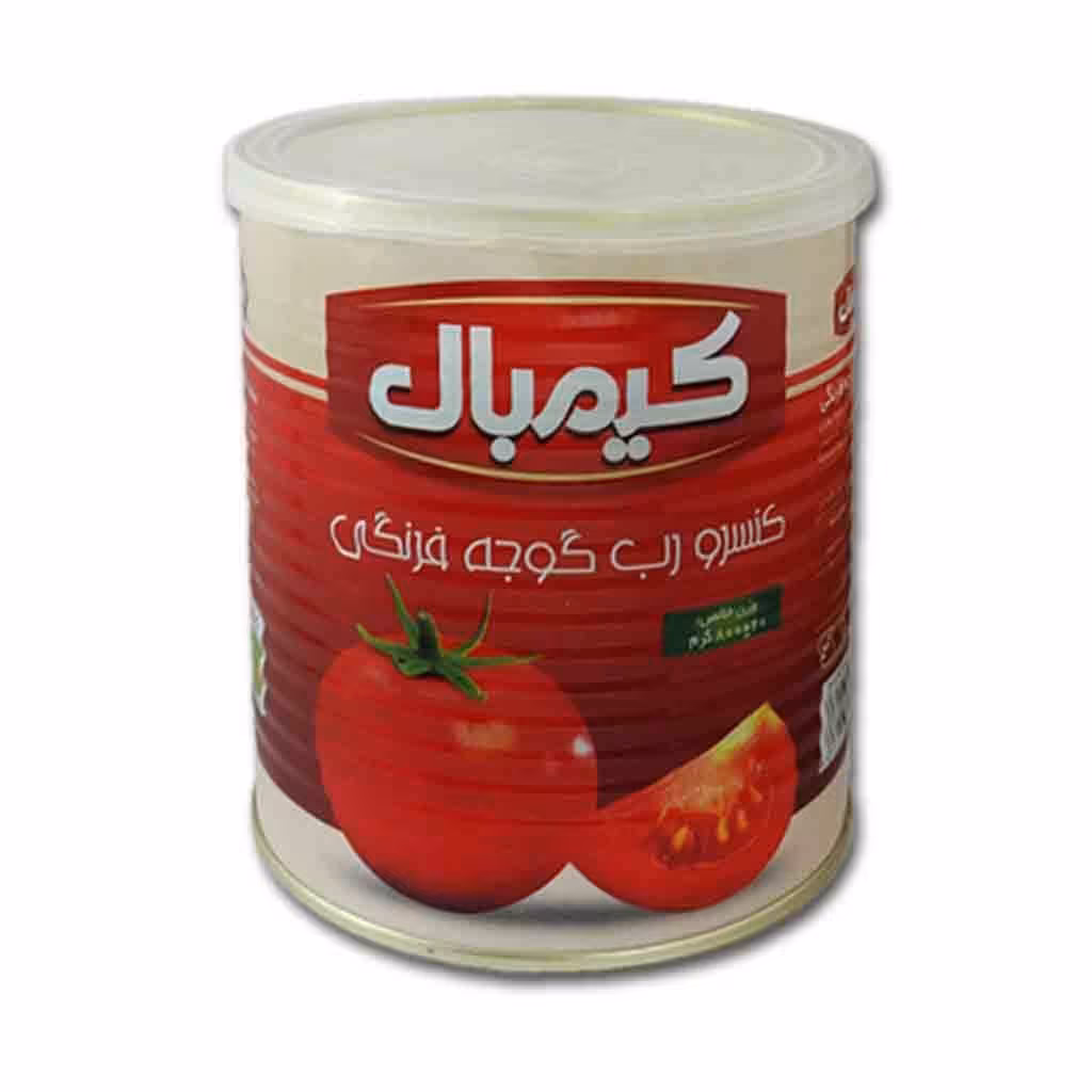 کنسرو رب گوجه فرنگی کیم بال با درب فلزی آسان بازشو و درب رویی پلاستیکی