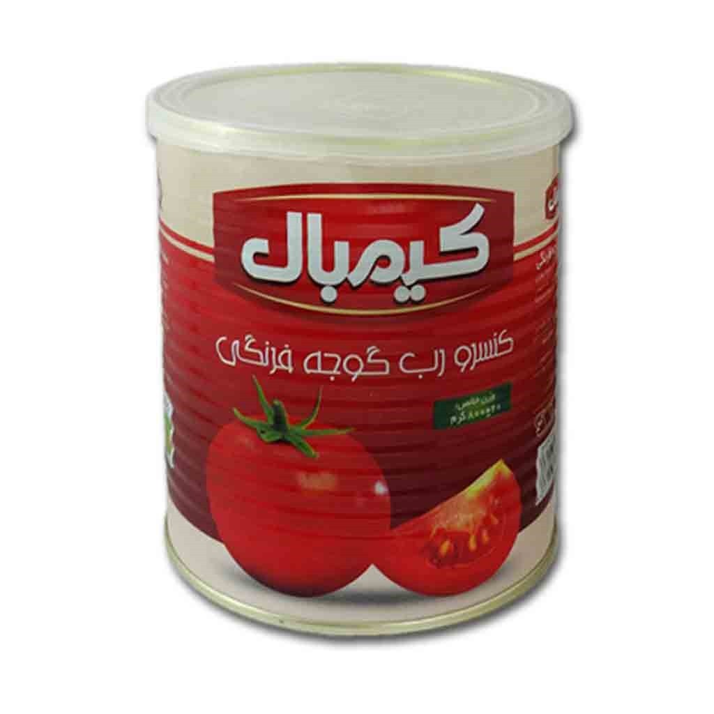 کنسرو رب گوجه فرنگی کیم بال با درب فلزی آسان بازشو و درب رویی پلاستیکی
