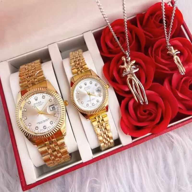 ست ساعت بند استیل مارک رولکس 