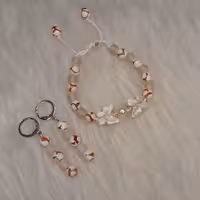 ست دستبند پروانه و گوشواره رنگ ثابت