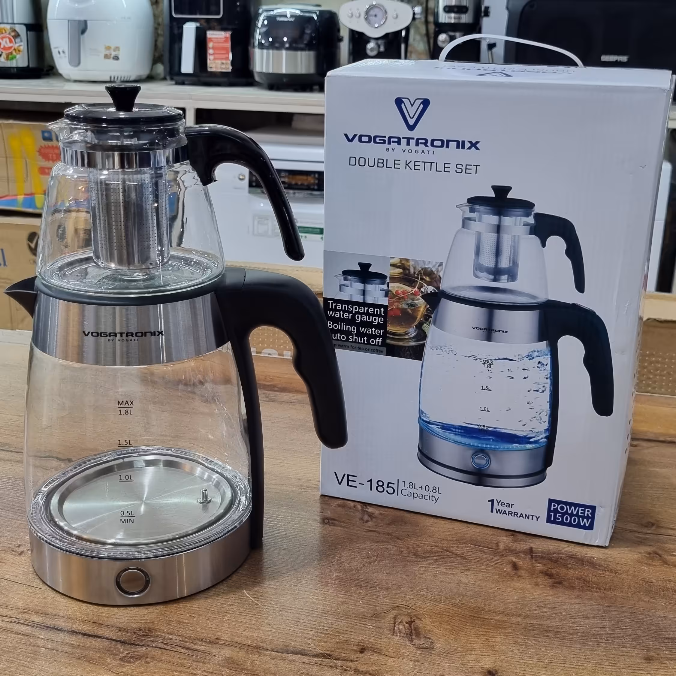 چای ساز روهمی وگاتی مدل VE-185 تمام پیرکس