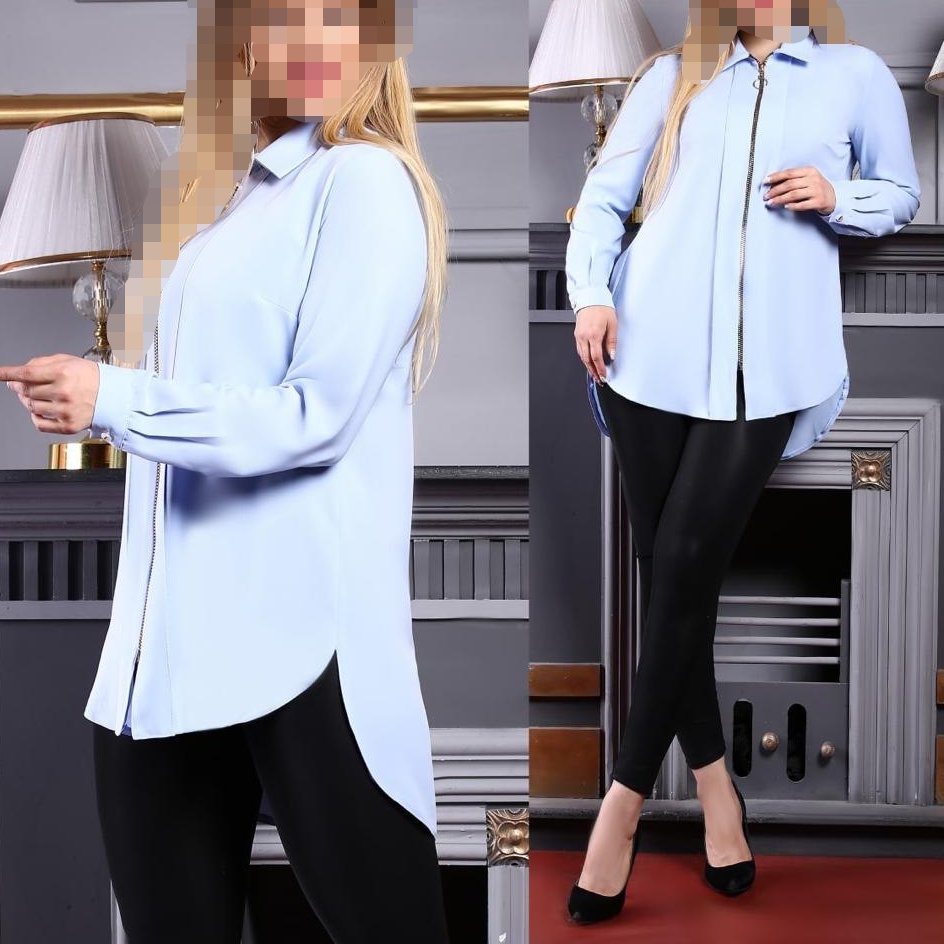 شومیز سایز بزرگ طرح زیپ دار سایز 40 تا 42