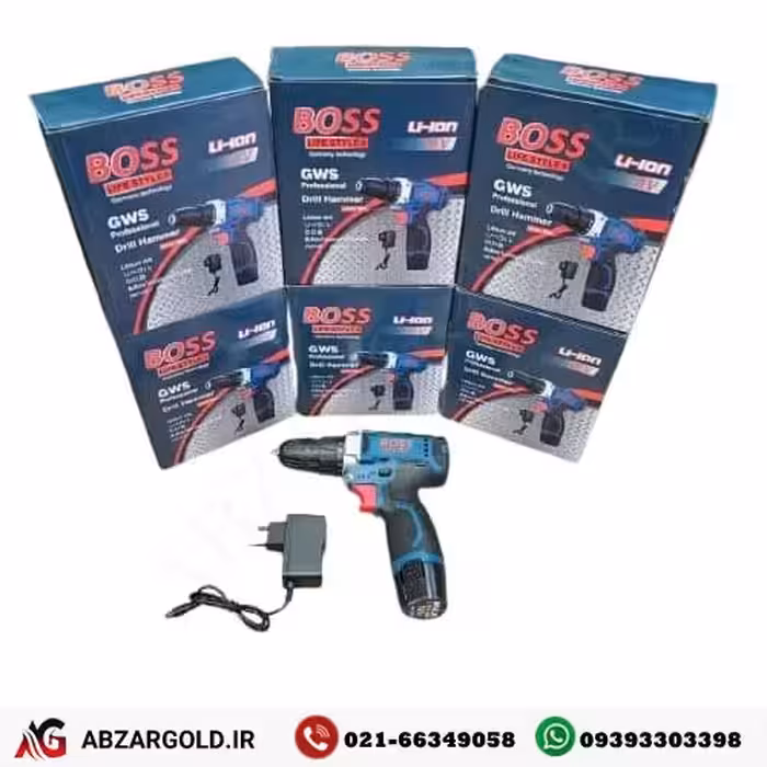 دریل شارژی 18 ولت تک باتری باس مدل 1800