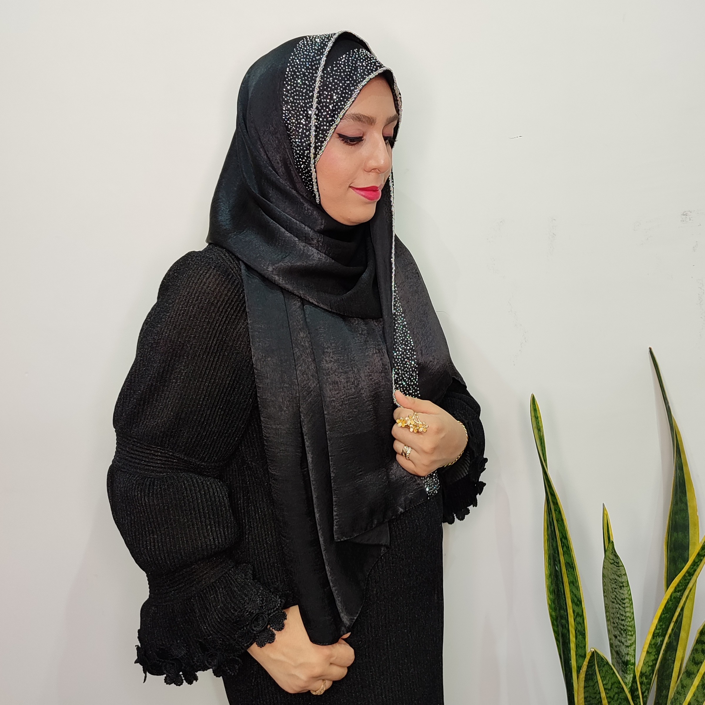 شال جواهر دوزی زنانه