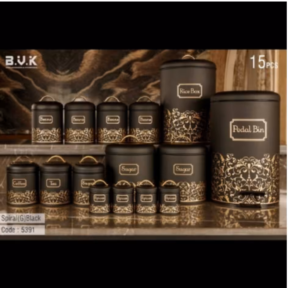 سرویس آشپزخانه16 پارچه bvk طرح SPIRAL رنگ بندی کامل ( پس کرایه )