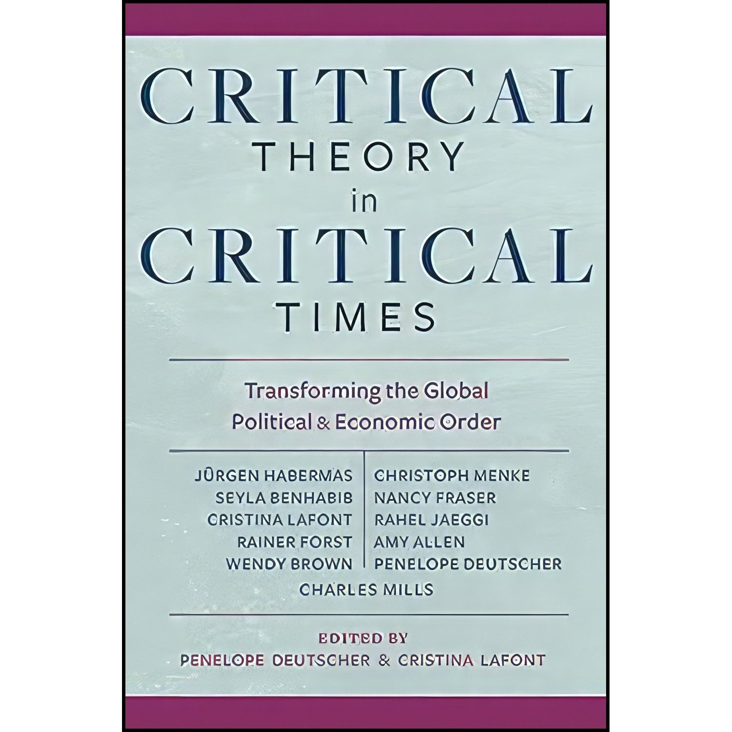 کتاب زبان اصلی Critical Theory in Critical Times
