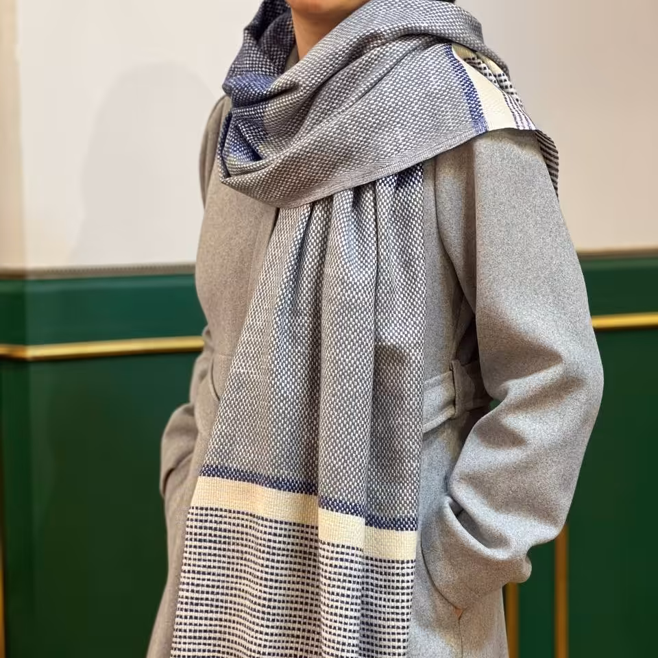 شال موهر  طرح شطرنجی1 کد78