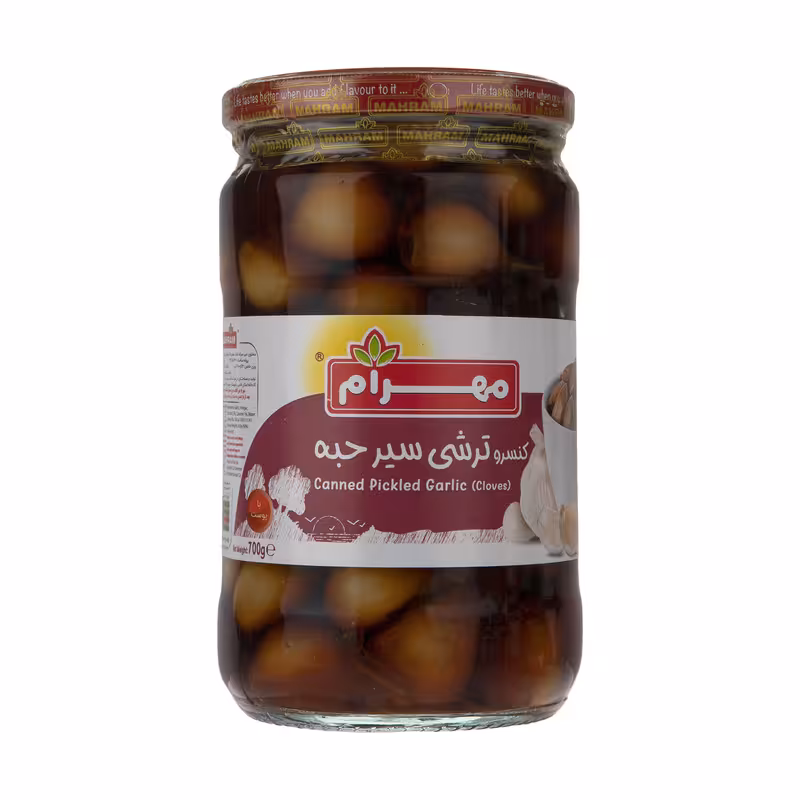 ترشی سیر حبه مهرام مقدار 700 گرم