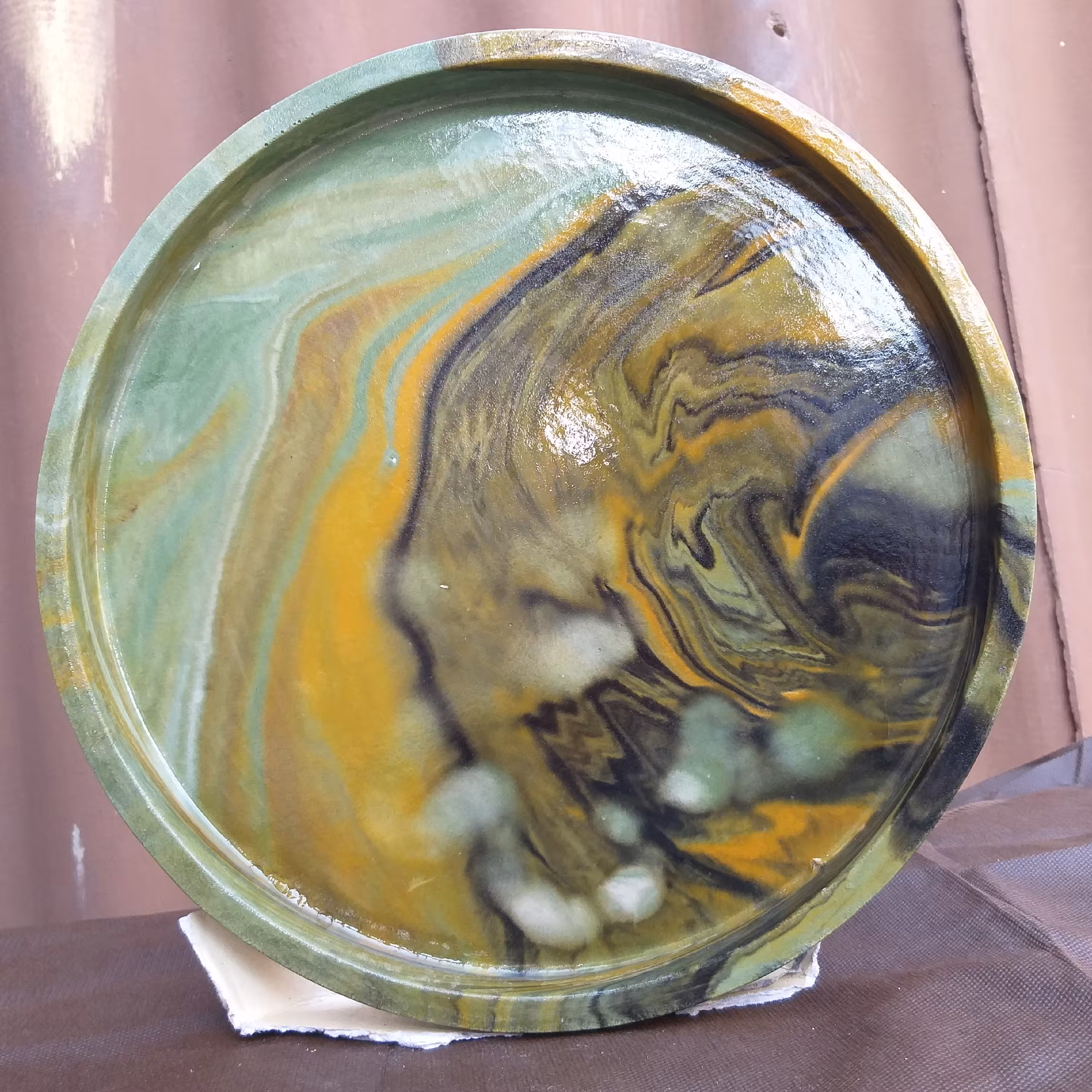 سینی سنگ مصنوعی گرد قطر 30 cm و دیواره 2 cm  