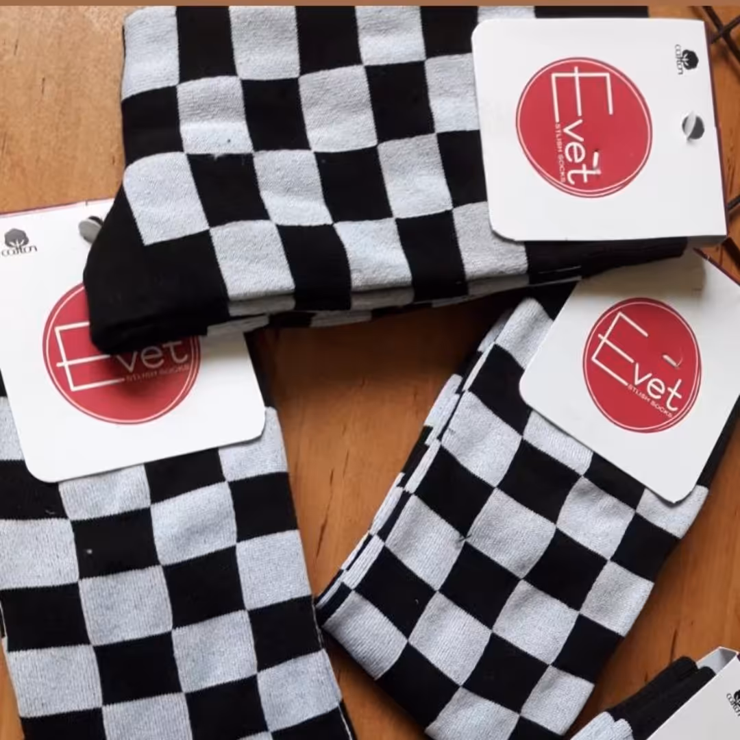 جوراب ساقدار شطرنجی 2