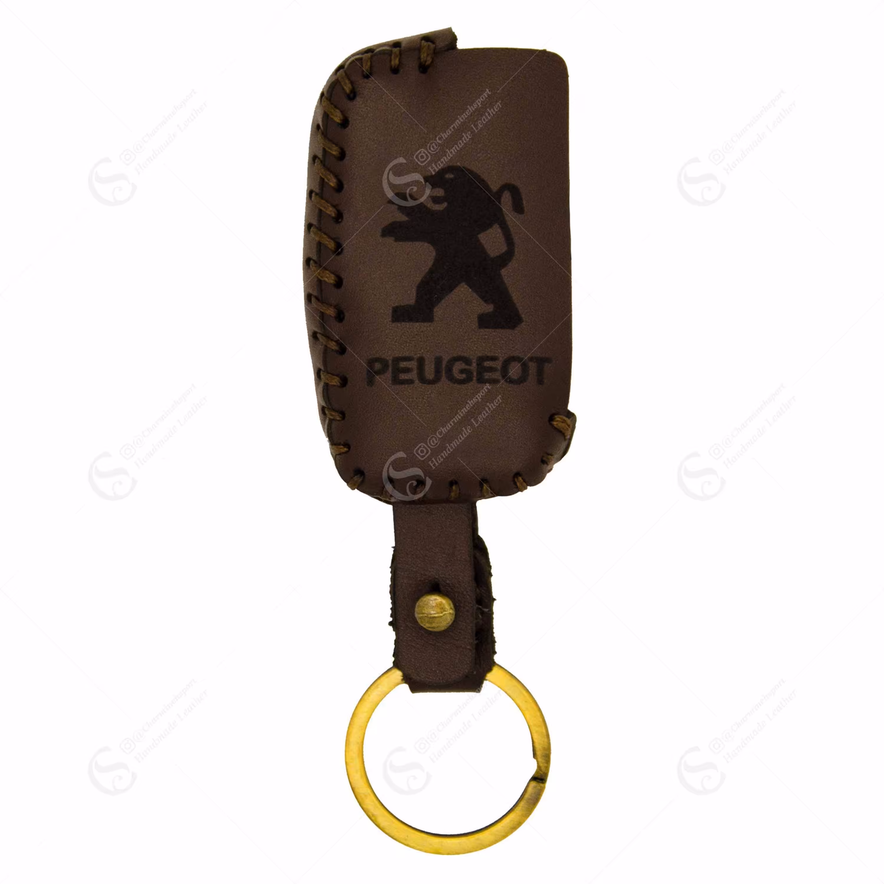 جاسوییچی چرم طبیعی گاوی قهوه ای مناسب پژو 405 و پارس