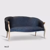 مبل سه‌نفره نئوکلاسیک لنا (زغال سنگی)