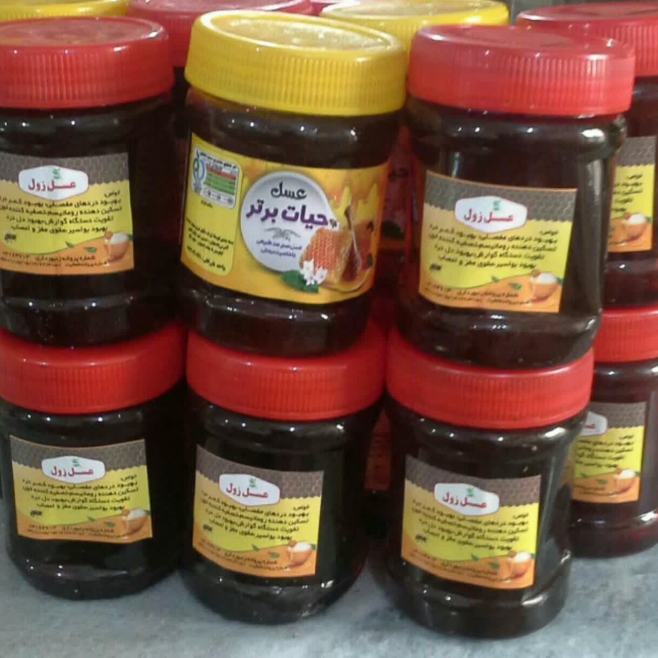 عسل طبیعی گون زول نیم کیلویی