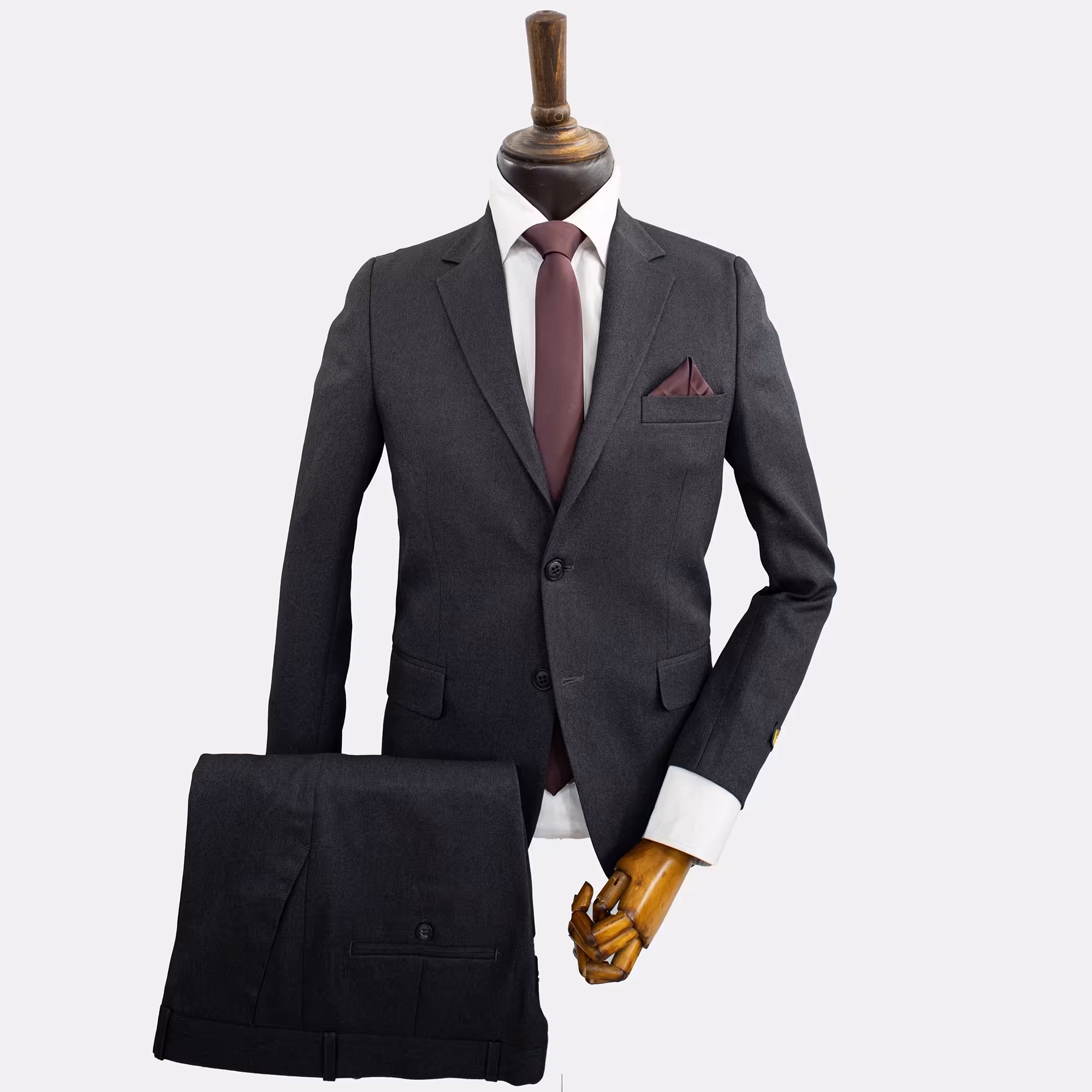  کت و شلوار مردانه فاستونی طوسی دو دکمه با ارسال رایگان