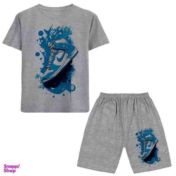 ست تیشرت و شلوارک پسرانه مدل کتونی کد N285