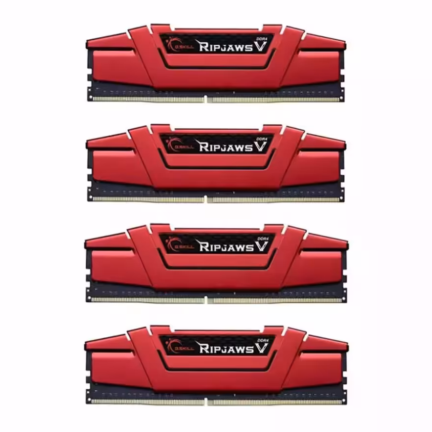 رم جی اسکیل Ripjaws V Red 64GB 16GBx4 3200MHz CL15