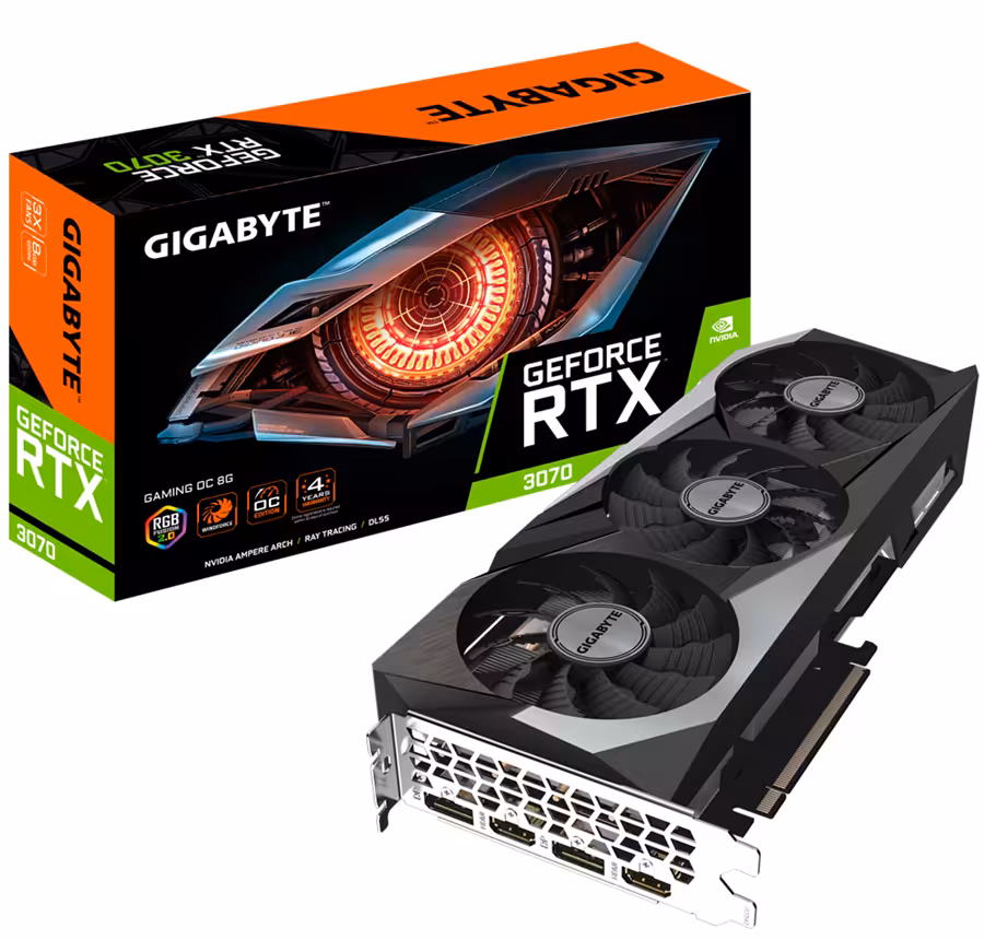 کارت گرافیک  گیگابایت مدل GeForce RTX 3070 GAMING OC 8G حافظه 8 گیگابایت