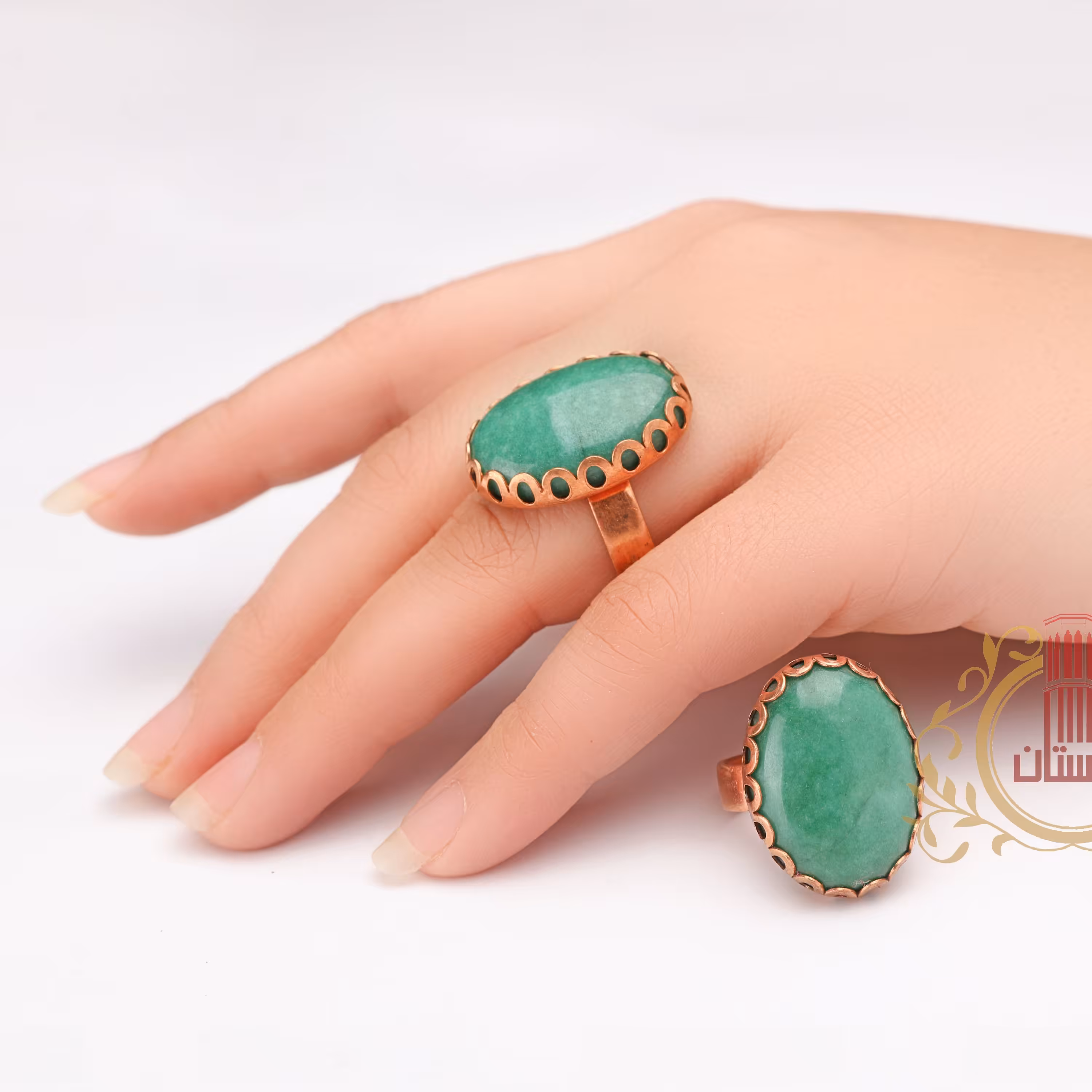 انگشتر مس و سنگ