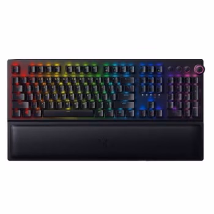 کیبورد بی سیم گیمینگ ریزر مدل BlackWidow V3 Pro - Green Switch