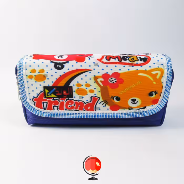 جامدادی فانتزی سه زیپ طرح گربه آبی الوند