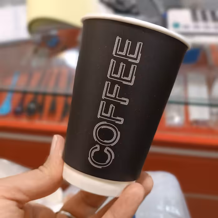 لیوان کاغذی دوجداره هالو 360 سی سی  درب دار 500 عددی 