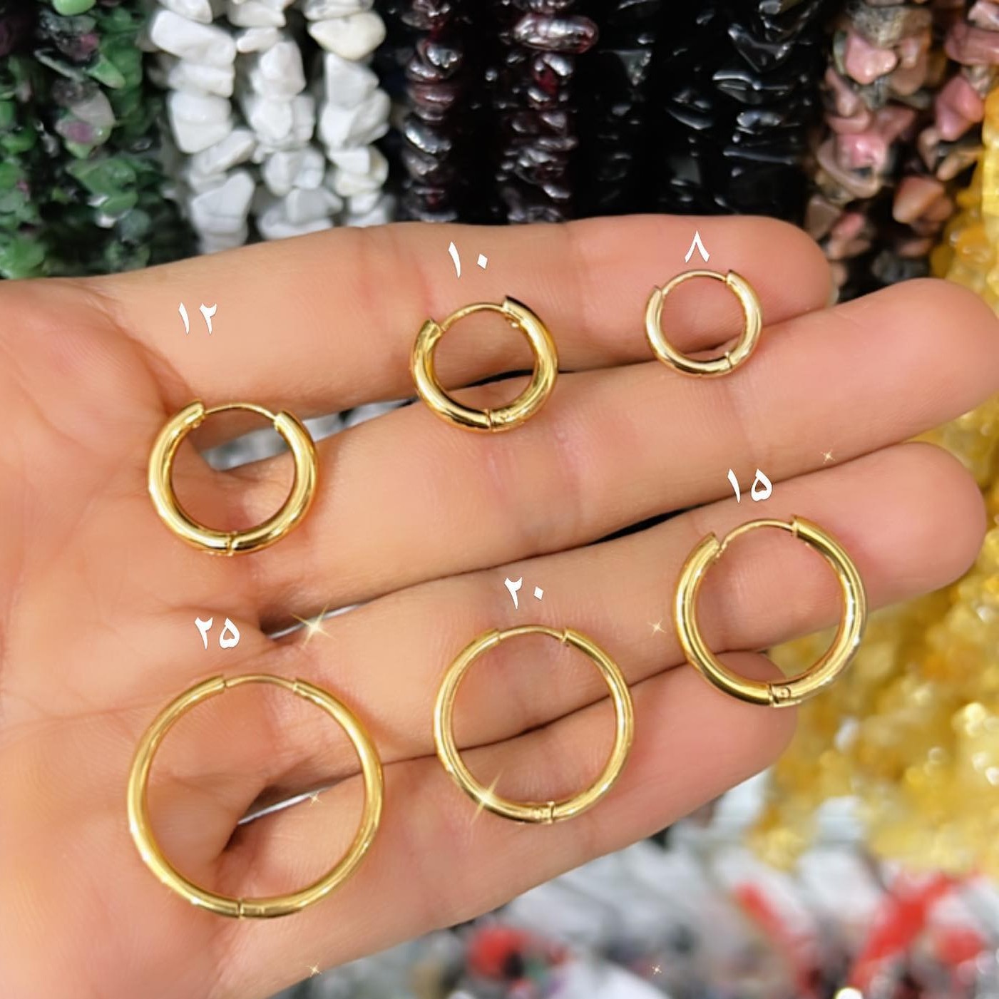 گوشواره حلقه ای 15 میل طلایی