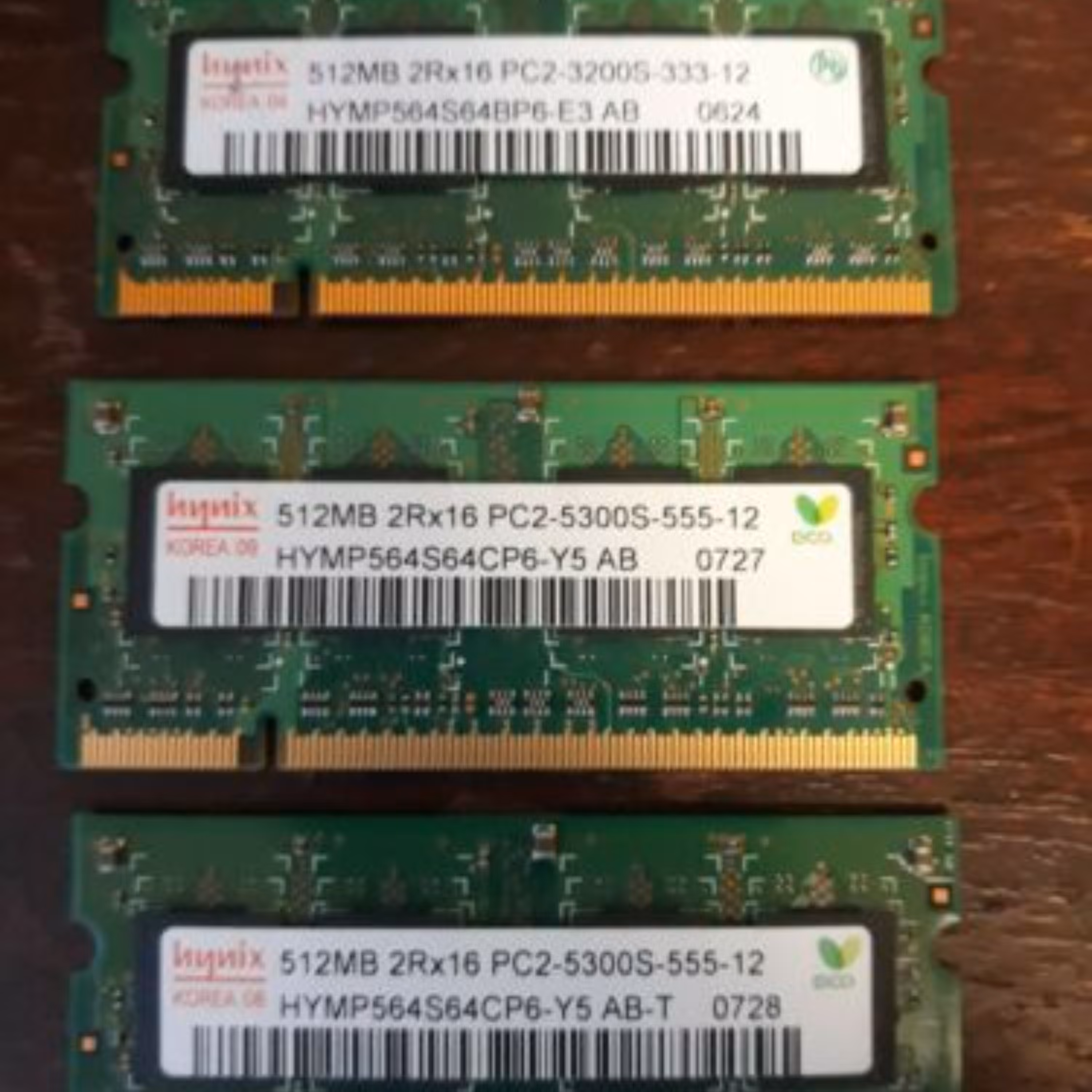 رم لپ تاپ Ram 512mb PC2 4200s-hynix