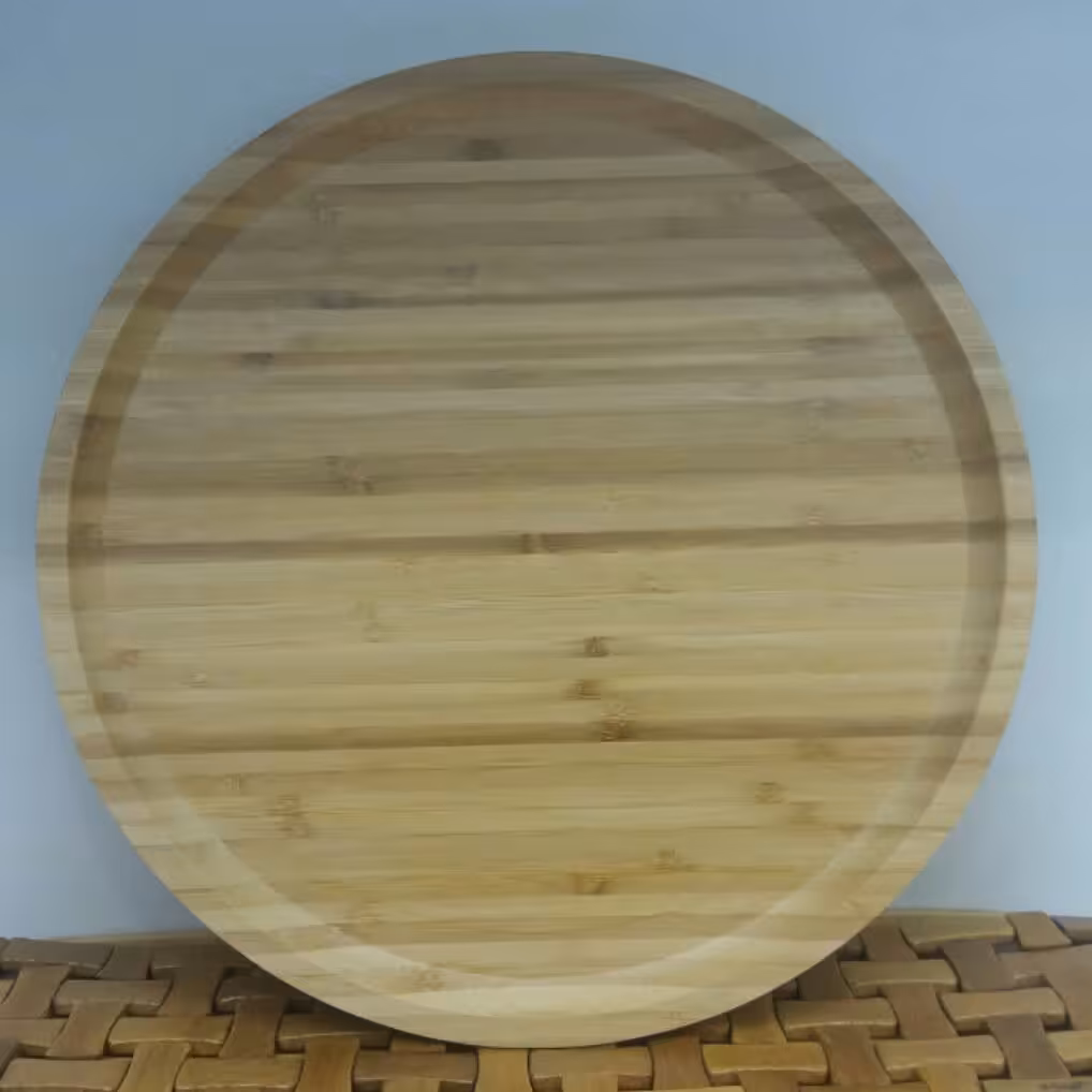 سینی  پذیرایی  گرد چوبی بامبو  