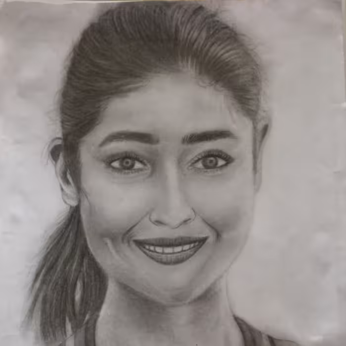 طراحی چهره سیاه قلم 