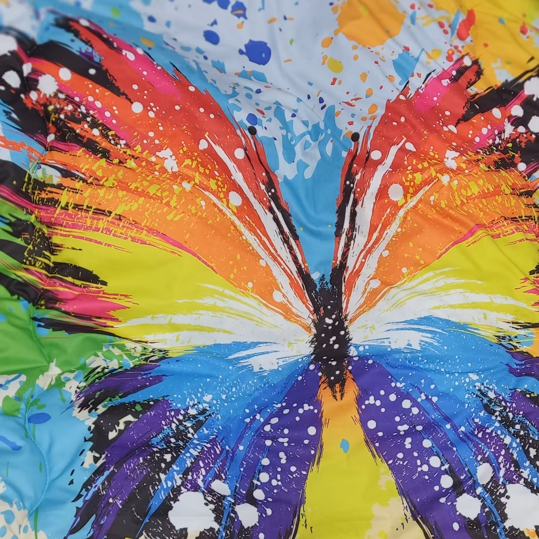 روتختی تک نفره طرح پروانه رنگی